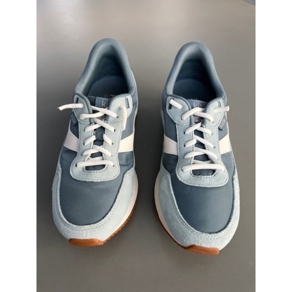 Kizik Siena Hands Free Sneakers Womens 7.5 Slate Blue Suede Athletic Shoes